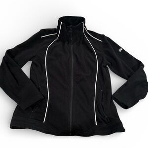 Snozu Women’s Black& White Full Zip Fleece Jacket Oversize fit size Small
